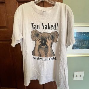 Vintage Australian Gold Tan Naked T Shirt